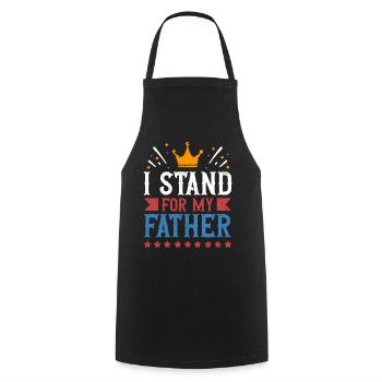 I stand for my father's proud father's heart - Cooking Apron - black - Front - AI Model Male 185 dark (185cm)