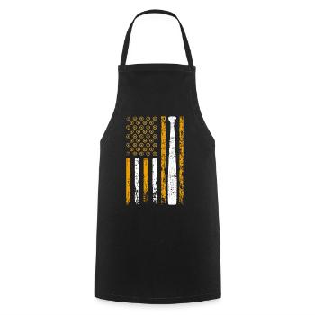 American Sports Flag Wrench - Cooking Apron - black - Front - AI Model Male 185 dark (185cm)