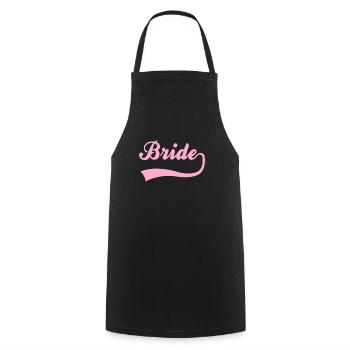 Braut bride Schriftzug - Kochschürze - Schwarz - Vorne - AI Model Male 185 dark (185cm)