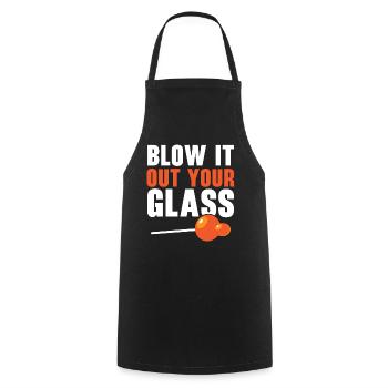 Blow it out of your glass blowpipe gaffer glassblowing - Cooking Apron - black - Front - AI Model Male 185 dark (185cm)