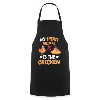 My Spiritual Animal Farmer Animal Gift Chicken - Cooking Apron - black - Front - AI Model Male 185 dark (185cm)