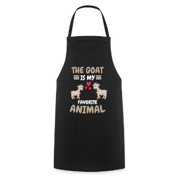 Favorite Animal Farmer Animal Funny Gift Goat - Cooking Apron - black - Front - AI Model Male 185 dark (185cm)