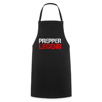 Prepper Legend Shirt - Cooking Apron - black - Front - AI Model Male 185 dark (185cm)