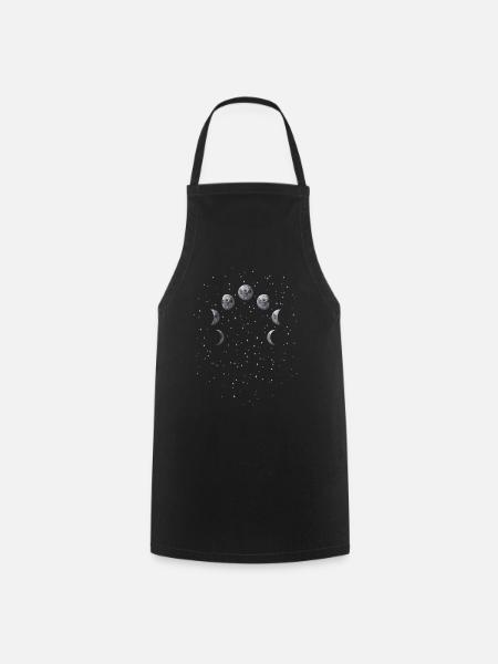 Télescope astronomique de l’éclipse lunaire - Tablier de cuisine - noir