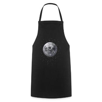 Luna Stars Moon Galaxy Astronomy - Cooking Apron - black - Front - AI Model Male 185 dark (185cm)