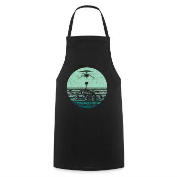 Planet Stars Moon Galaxy - Cooking Apron - black - Front - AI Model Male 185 dark (185cm)