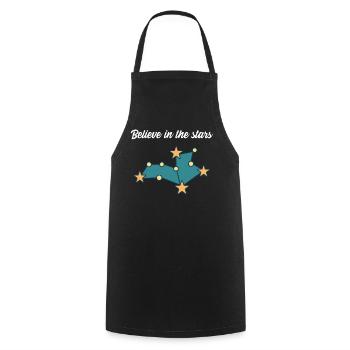 Croire aux étoiles - Horoscope astrologique - Tablier de cuisine - noir - Devant - AI Model Male 185 dark (185cm)
