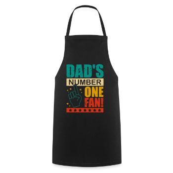 Dad's Number One Fan Daddy's Kid proud of the - Cooking Apron - black - Front - AI Model Male 185 dark (185cm)