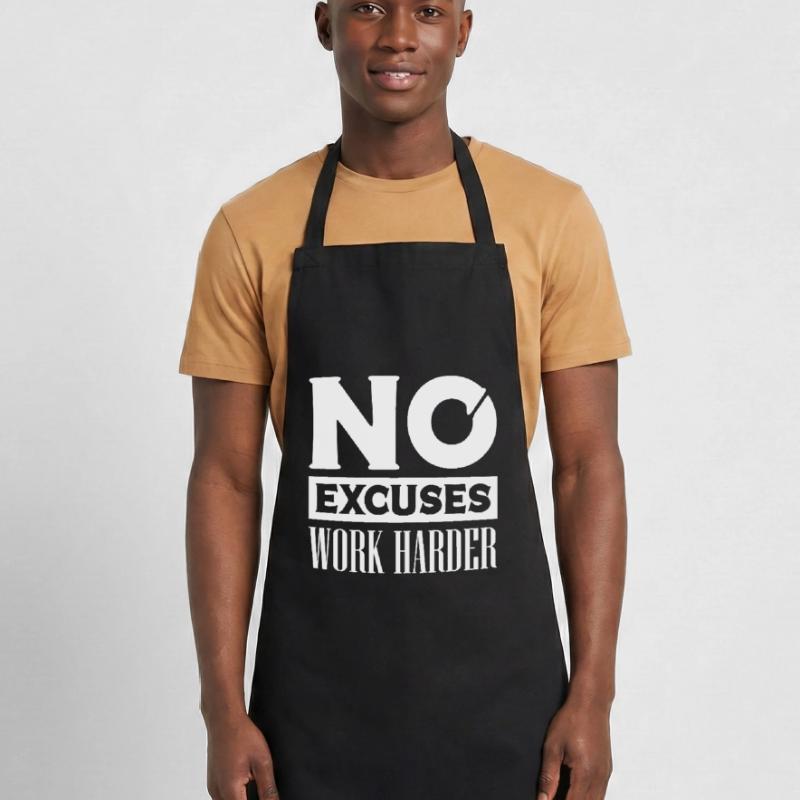 No more excuses Commitment - Motivation Cooking Apron