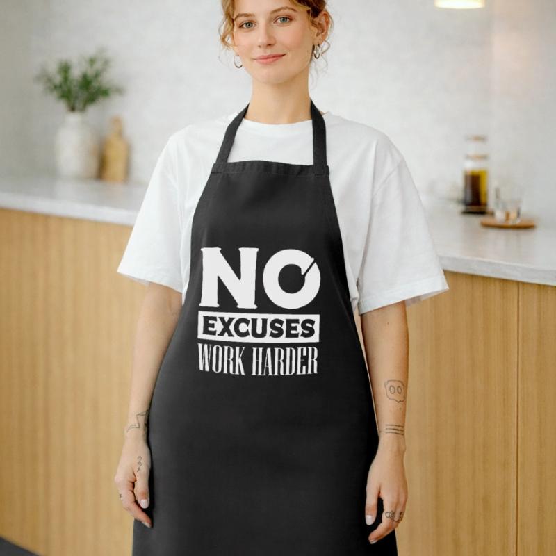 No more excuses Commitment - Motivation Cooking Apron