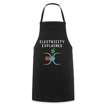 Sciences naturelles Génie électrique - Tablier de cuisine - noir - Devant - AI Model Male 185 dark (185cm)
