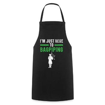 I'm just here to play bagpipes - Cooking Apron - black - Front - AI Model Male 185 dark (185cm)