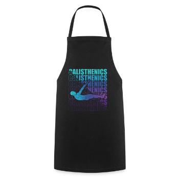 Calisthenics Street Workout Gymnastics Fitness - Cooking Apron - black - Front - AI Model Male 185 dark (185cm)