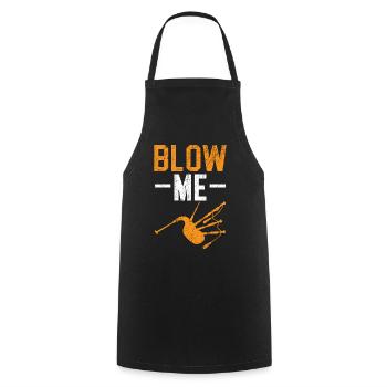 Blow Me Instrument Bagpipes Musicien Bagpipes - Tablier de cuisine - noir - Devant - AI Model Male 185 dark (185cm)