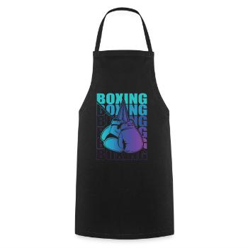 Boxen Martial Arts Boxing Box Club Boxer - Cooking Apron - black - Front - AI Model Male 185 dark (185cm)
