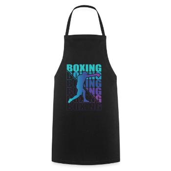 Boxen Martial Arts Boxing Box Club Boxer - Cooking Apron - black - Front - AI Model Male 185 dark (185cm)