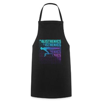 Calisthenics Street Workout Gymnastics Fitness - Cooking Apron - black - Front - AI Model Male 185 dark (185cm)