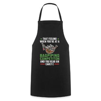 The feeling when you hear an early e-bagpipe - Cooking Apron - black - Front - AI Model Male 185 dark (185cm)