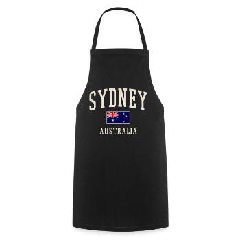 Sydney Australien Vintage - Kochschürze - Schwarz - Vorne - AI Model Male 185 dark (185cm)