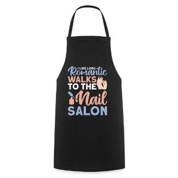 Nail Polish Nail Art Manicure Nail Salon Nails - Cooking Apron - black - Front - AI Model Male 185 dark (185cm)
