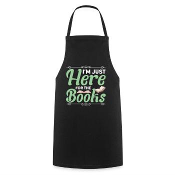 Bookworm Books Read Book Bookworm - Cooking Apron - black - Front - AI Model Male 185 dark (185cm)