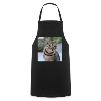Katze Kätzchen Poster quadratisch Katzenposter - Kochschürze - Schwarz - Vorne - AI Model Male 185 dark (185cm)