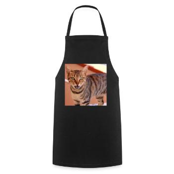 Katze Kätzchen Poster quadratisch Katzenposter - Kochschürze - Schwarz - Vorne - AI Model Male 185 dark (185cm)