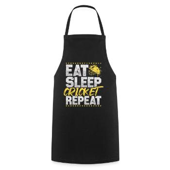 Cricket Manger Dormir Répéter Cricket Cricket - Tablier de cuisine - noir - Devant - AI Model Male 185 dark (185cm)