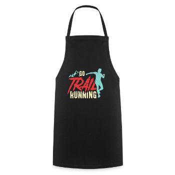 Trail Running Go Trail Running Marathoner Training - Cooking Apron - black - Front - AI Model Male 185 dark (185cm)