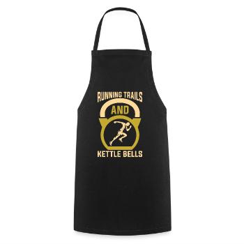 Running Trails And Athletes Training Trail Running - Cooking Apron - black - Front - AI Model Male 185 dark (185cm)