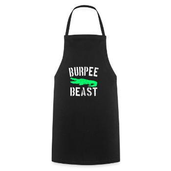 Burpee Beast - Kochschürze - Schwarz - Vorne - AI Model Male 185 dark (185cm)