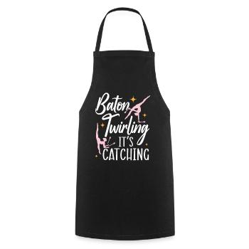 Baton Twirling It's Captivating Baton Twirling - Cooking Apron - black - Front - AI Model Male 185 dark (185cm)