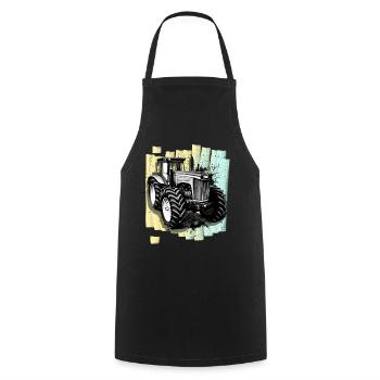 Tractor Agriculture Farmer - Cooking Apron - black - Front - AI Model Male 185 dark (185cm)