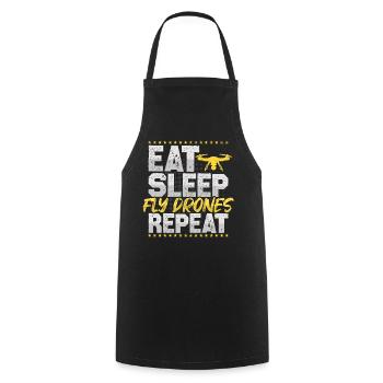 Drones Fly Eat Sleep Repeat FPV Hobby Drones - Cooking Apron - black - Front - AI Model Male 185 dark (185cm)