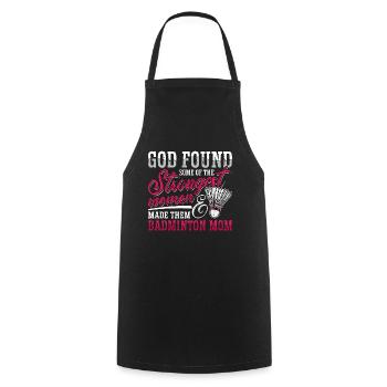 Badminton God Found Some Of The Racquets Net Shot - Cooking Apron - black - Front - AI Model Male 185 dark (185cm)