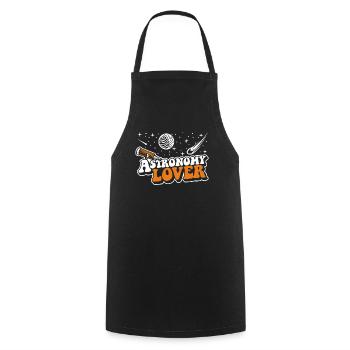 Astronomy Lover Astronomy Photographer Starry Sky - Cooking Apron - black - Front - AI Model Male 185 dark (185cm)