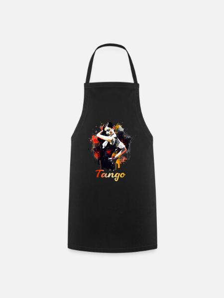 Tango Tanz für einen Tango Tänzer Tänzerinnen - Kochschürze - Schwarz