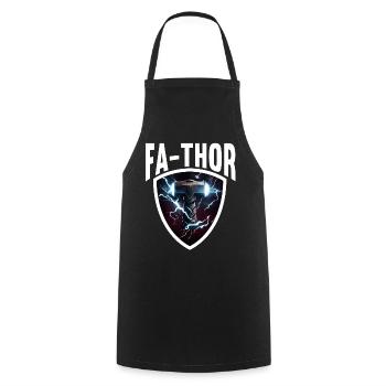 Papa Vathor Va Thor Vatertag Vatertagsgeschenk - Kochschürze - Schwarz - Vorne - AI Model Male 185 dark (185cm)