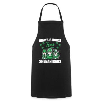 Funny Dialysis Nurse St. Patrick's Day - Cooking Apron - black - Front - AI Model Male 185 dark (185cm)