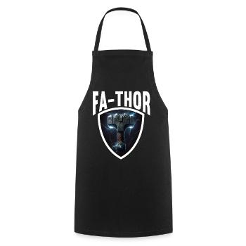 Papa Vathor Va Thor Vatertag Vatertagsgeschenk - Kochschürze - Schwarz - Vorne - AI Model Male 185 dark (185cm)