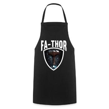 Papa Vathor Va Thor Vatertag Vatertagsgeschenk - Kochschürze - Schwarz - Vorne - AI Model Male 185 dark (185cm)