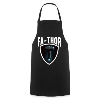 Papa Vathor Va Thor Vatertag Vatertagsgeschenk - Kochschürze - Schwarz - Vorne - AI Model Male 185 dark (185cm)