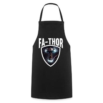 Papa Vathor Va Thor Vatertag Vatertagsgeschenk - Kochschürze - Schwarz - Vorne - AI Model Male 185 dark (185cm)
