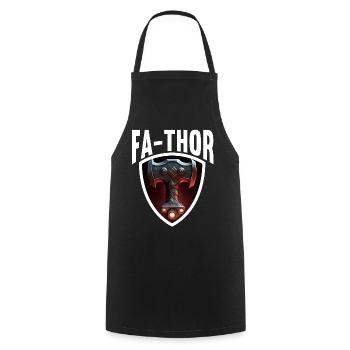 Papa Vathor Va Thor Vatertag Vatertagsgeschenk - Kochschürze - Schwarz - Vorne - AI Model Male 185 dark (185cm)