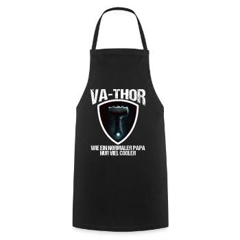 Papa Vathor Va Thor Vatertag Vatertagsgeschenk - Kochschürze - Schwarz - Vorne - AI Model Male 185 dark (185cm)
