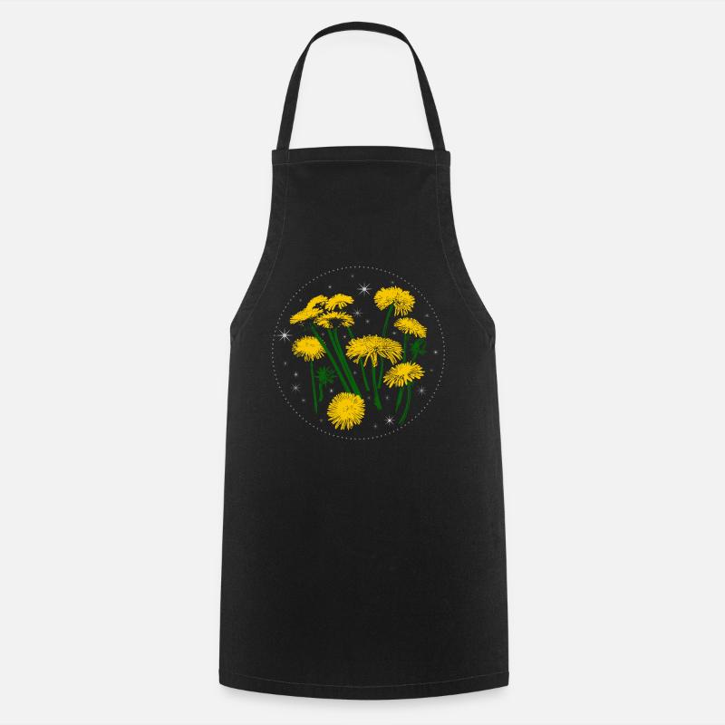 Pissenlit Printemps Ciel étoilé - Tablier de cuisine - noir