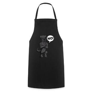 propriétaire de chien chiens pas de chien disant animal de compagnie - Tablier de cuisine - noir - Devant - AI Model Male 185 dark (185cm)