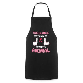 Lieblingstier Alpaka Tier Lustiges Geschenk Lama - Kochschürze - Schwarz - Vorne - AI Model Male 185 dark (185cm)