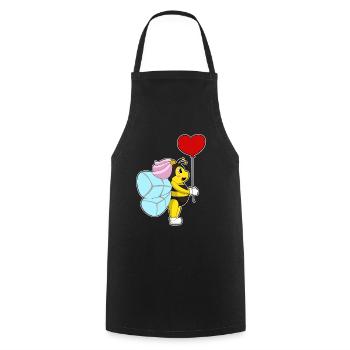 Mariage en ballon Bee Bride - Tablier de cuisine - noir - Devant - AI Model Male 185 dark (185cm)