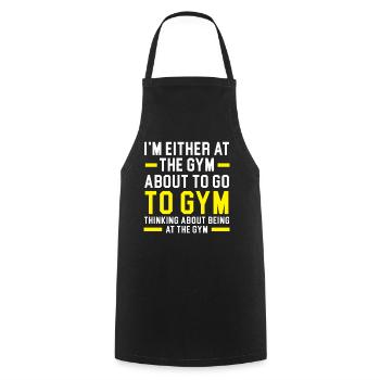 Entraîneur Musculation Haltérophilie Gym Fi - Tablier de cuisine - noir - Devant - AI Model Male 185 dark (185cm)